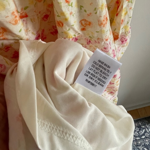 ARULA Cream Maxi Dress with Pink and Orange Floral Print - Picture 8 of 9